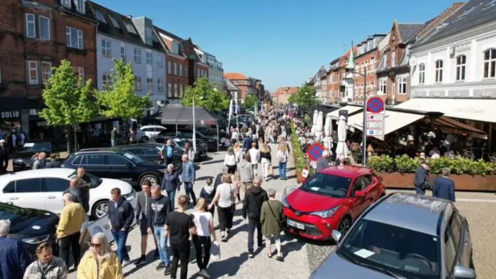 Gågaden i Holbæk. Foto: Holbæk Kommune.