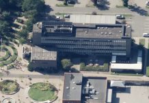 Ombygning og renovering af Solrød Rådhus kan koste 22 millioner Solrød Rådhus. Foto: Styrelsen for Dataforsyning og Infrastruktur.