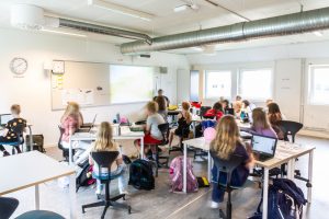 Tollundskolen i Silkeborg udvides med midlertidige pavilloner. Foto: Adapteo.