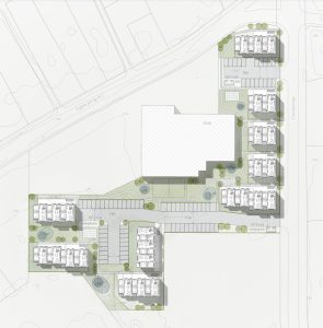 Ny lokalplan skal bane vej for boligprojekt med 52 lejligheder på Havnegade i Nykøbing Sjælland. Illustration fra lokalplanen.