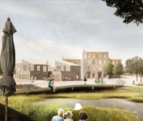 Industriens Pension st&aring;r i samarbejde med 2L Projektudvikling og Tegnestuen Vandkunsten bag udviklingen af Landskabsbyen i Egedal By.