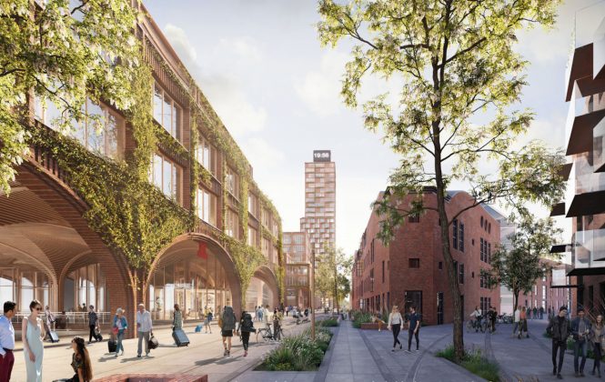 Helhedsplanen for en ny bydel ved K&oslash;benhavn Syd Station er udarbejdet af et hold best&aring;ende af Holscher Nordberg og Adept med Lytt og Artelia.