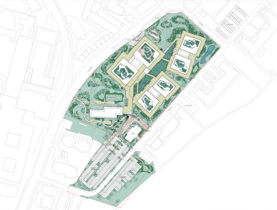 Ny Psykiatri Viborg. Situationsplan: Rambøll, Link Arkitektur og SLA.