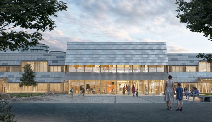 Vejle skal have et nyt bibliotek og kulturhus. Visualisering: Aart Architects.