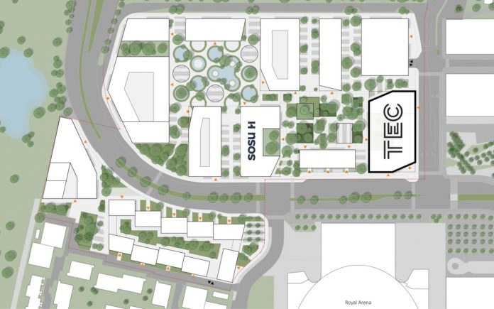 Sosu H vil også være en del af en ny uddannelsescampus i Ørestad. Illustration: By & Havn.