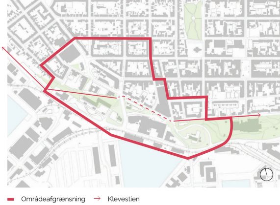 Afgrænsning af området. Illustration: Esbjerg Kommune.