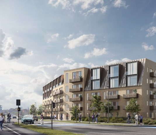 Samtlige 48 lejligheder i nybyggeri er afsat Civica og Jorton bygger 48 nye lejligheder på Bryggerivej i Nyborg. Visualisering: Creo Arkitekter.