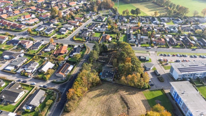 Den tidligere børnehave på Mågevænget 14 i Sønderborg erstattes af nye boliger til hjemløse. Foto: Sønderborg Kommune.