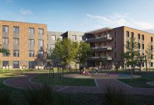 Jysk entreprenør skal bygge 45 plejeboliger i Solrød C.C. Contractor skal udvide Plejecenter Christians Have i Solrød med 45 nye plejeboliger. Visualisering: Force4 Architects.