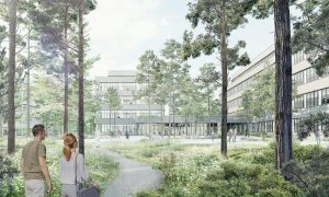 Hoffmann og DTU Science Park bygger nyt til ALK i Medicon Valley i Hørsholm. Visualisering: Vilhelm Lauritzen Architects.