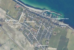 Ny lokalplan skal bane vej for blandt andet nye rækkehuse ved Vestre Havnevej i Havnebyen på Sjællands Odde. Foto: Odsherred Kommune.