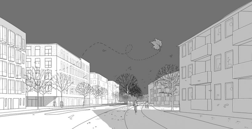 K&oslash;benhavns Kommune er klar med en plan for omdannelsen af Byst&aelig;vneparken. Illustration: Arkitema.