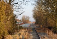 Fynsk kommune køber 29 kilometer lang jernbanestrækning Stiforløbet på den gamle jernbanestrækning mellem Tommerup Stationsby og Assens er en del af en sammenhængende vandrerute med navnet ”Assinoen”. Foto: Assens Kommune.