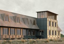 Tidligere borgmester og ejendomsudvikler vil forvandle radiostation til badehotel Der skal bygges et nyt badehotel på Skamlebæk Strand. Visualisering: Tegnestuen Lokal.