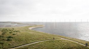 Københavns Kommune og By & Havn inviterer københavnerne til dialog om første etape af Lynetteholms kystlandskab. Illustration: By & Havn.