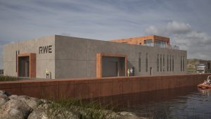 Østermark Entreprenørforretning står for byggeriet af en ny driftsbygning i Thorsminde for RWE Danmark. Projektet er tegnet af Atra Arkitekter.