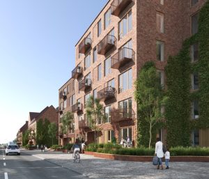 Erhvervsejendomme på Vasekær i 2-8 i Herlev skal erstattes af 530 nye lejligheder.
