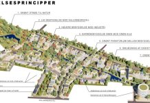 Stank fra renseanlæg sætter stopper for 750 boliger Lugtgener fra renseanlæg kan spænde ben for stort boligprojekt ved Kalundborgvej i Slagelse. Illustration: Steen Palsbøll Arkitekter.