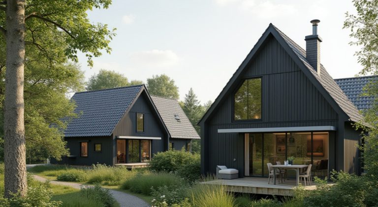 Bygherrerne Richardt Thomsen og Kristian Justesen st&aring;r bag projektet Kallehaven ved L&oslash;kken. Illustration: Atra Arkitekter.