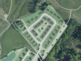 Plan for over 100 østjyske boliger er godkendt En lokalplan skal bane vej for 105 nye boliger ved Skanderborg. Illustrationsplan fra lokalplanen.