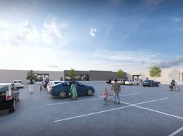 Nyt butiksområde skyder op i Nørresundby Retailcenter Nørresundby. Illustration: Ginnerup Arkitekter.