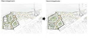 Lokalplanproces for revideret projekt i Banebyen i Odense sættes i gang. Illustrationer: Odense Kommune.