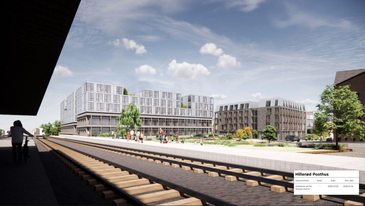 Domusnova Living vil omdanne Hiller&oslash;d Posthus til 251 sm&aring; lejligheder. Illustration: MIkkelsen Arkitekter.