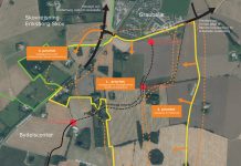 Op mod 1.300 boliger i næste etape af udviklingsområde Illustration af prioriterede rækkefølge af planlægningen af anden etape Eriksborg, forslag til linjeføring af supercykelsti samt vejadgange til boligområder. Foto: Silkeborg Kommune.
