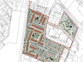 Bred opbakning til projekt med 114 sjællandske boliger Nyt boligområde i Fårevejle Stationsby skal rumme op mod 114 rækkehuse. Illustrationsplan fra lokalplanen.