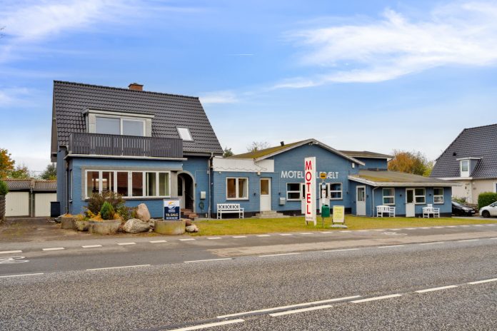 Motel Lillebælt i Middelfart er blevet solgt for 4,6 millioner kroner. Foto: EDC Erhverv Poul Erik Bech Fyn.