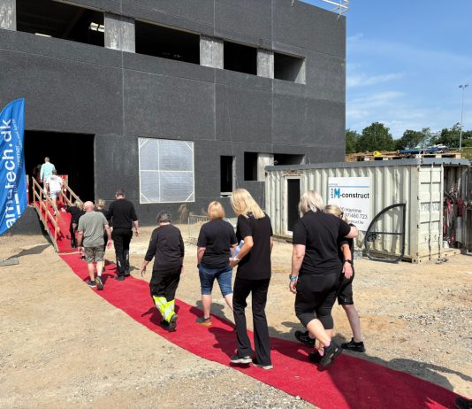 Rejsegilde på stort lagerbyggeri markerer satsning på Kolding Foto: PR.