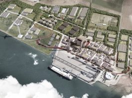 Milliardprojekt ved Aalborg rykker nærmere FjordPtX skal opføres ved området omkring Nordjyllandsværket og Norbis Park. Illustration: Norbis Park.