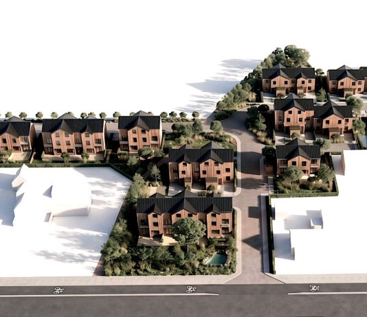 Udvikler vil bygge rækkehuse på planteskolegrund Der skal bygges 29 nye rækkehuse på planteskolegrunden i Kalundborg. Illustration: Danoform.
