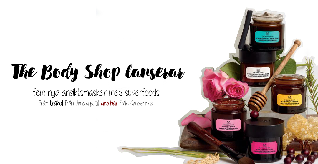 The Body Shop lanserar fem nya ansiktsmasker