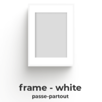 WHITE frame - paspartu