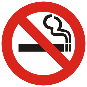 Rauchen verboten - der fröhliche Nichtraucher