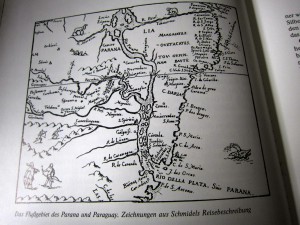 Karte Schmidels - Paraguay - Auf verwehten Spuren - Martin Schliessler