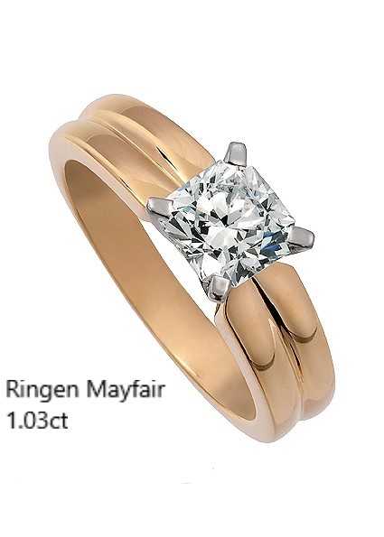 Ringen Mayfair 1.03 Förlovningsring Solitärring Enstensring Flanders diamant Guldsmed Stockholm