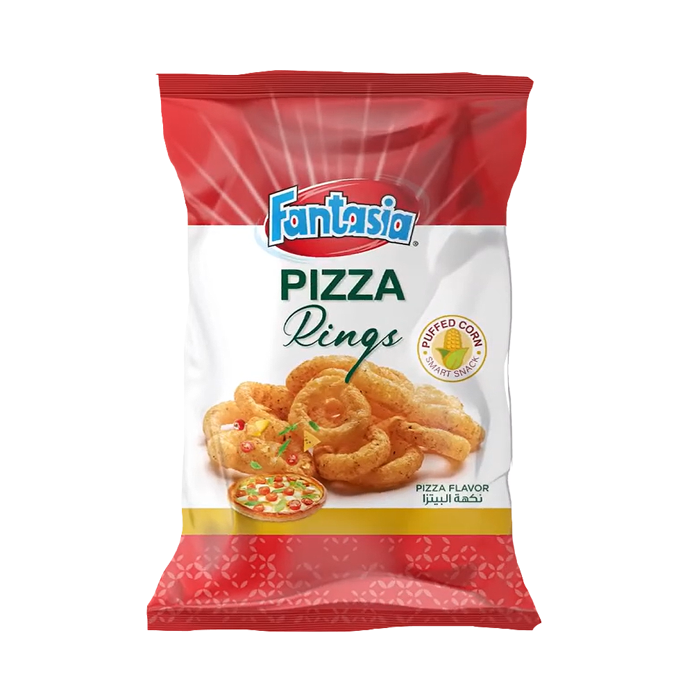 pizza Fantasia Majspuffar Pizza Rings 80g - Bild 1