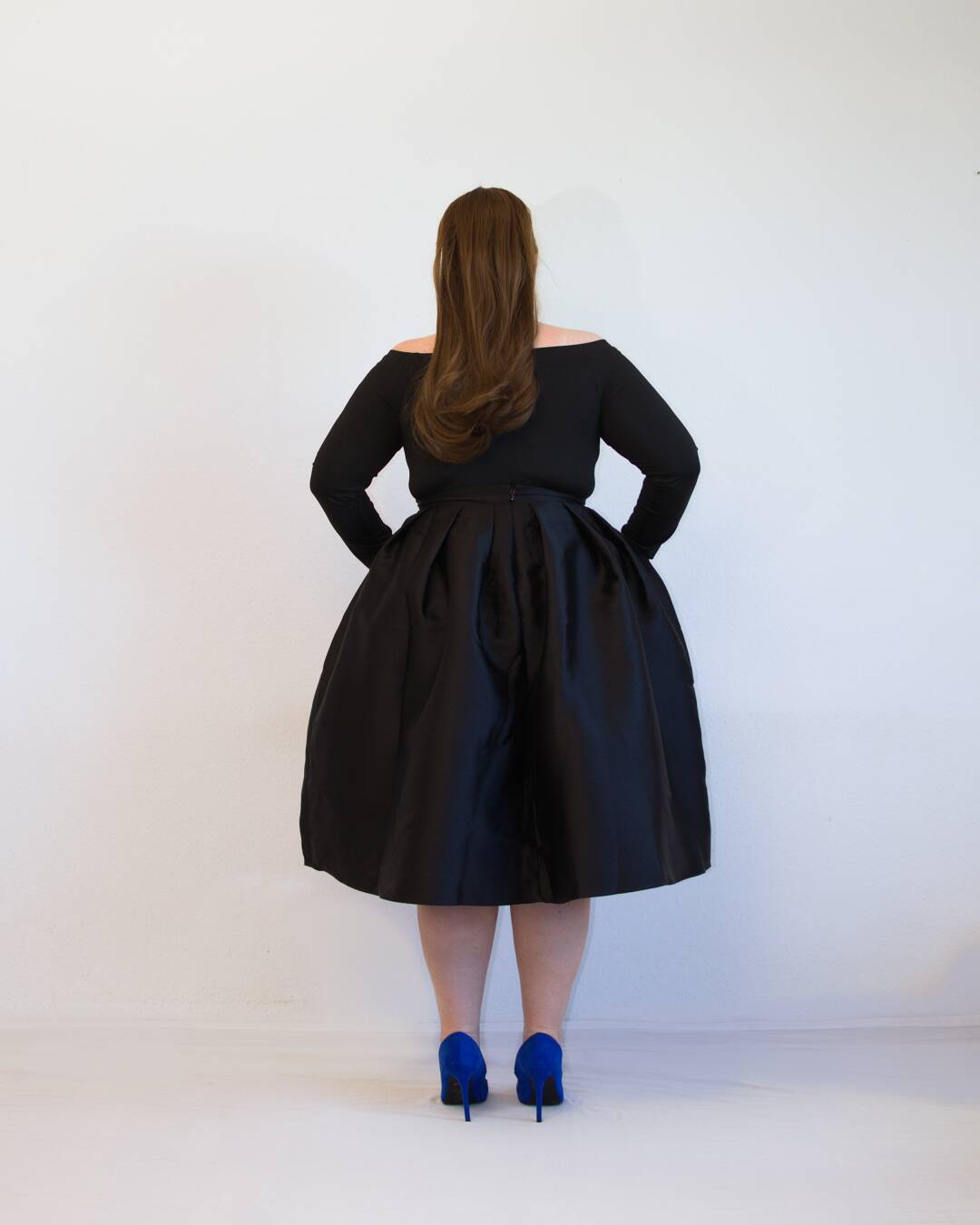 Plus size black store circle skirt