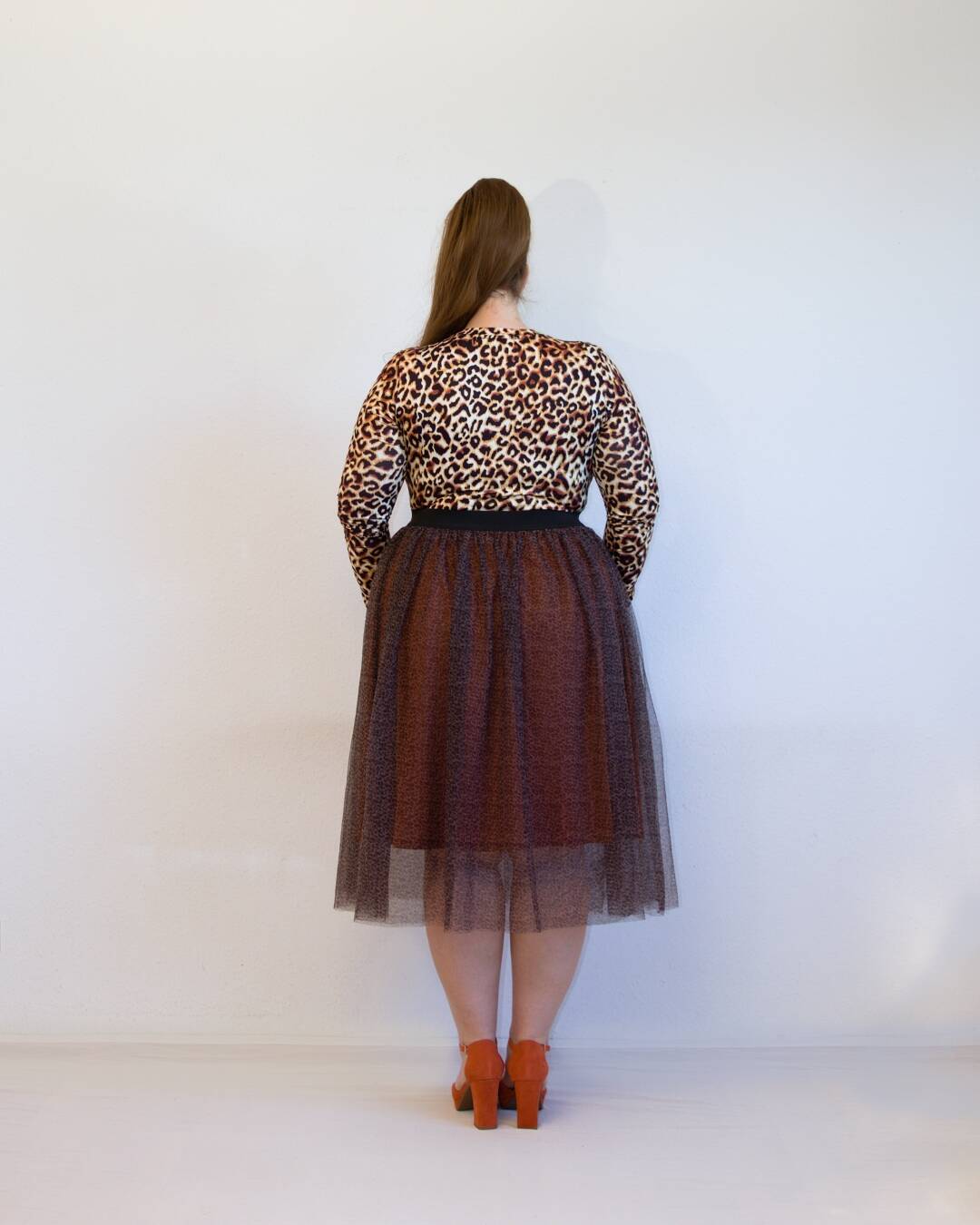 Plus size black tulle skirt online