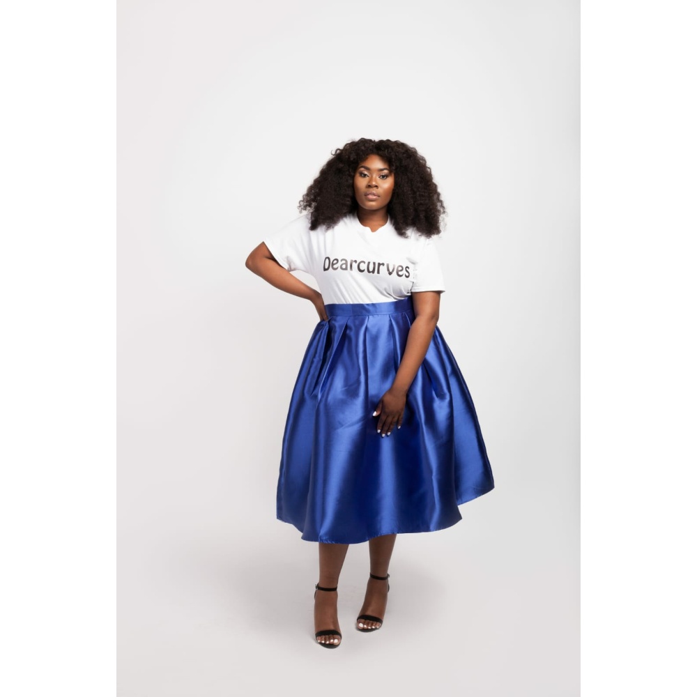 Plus size pleated circle skirt online