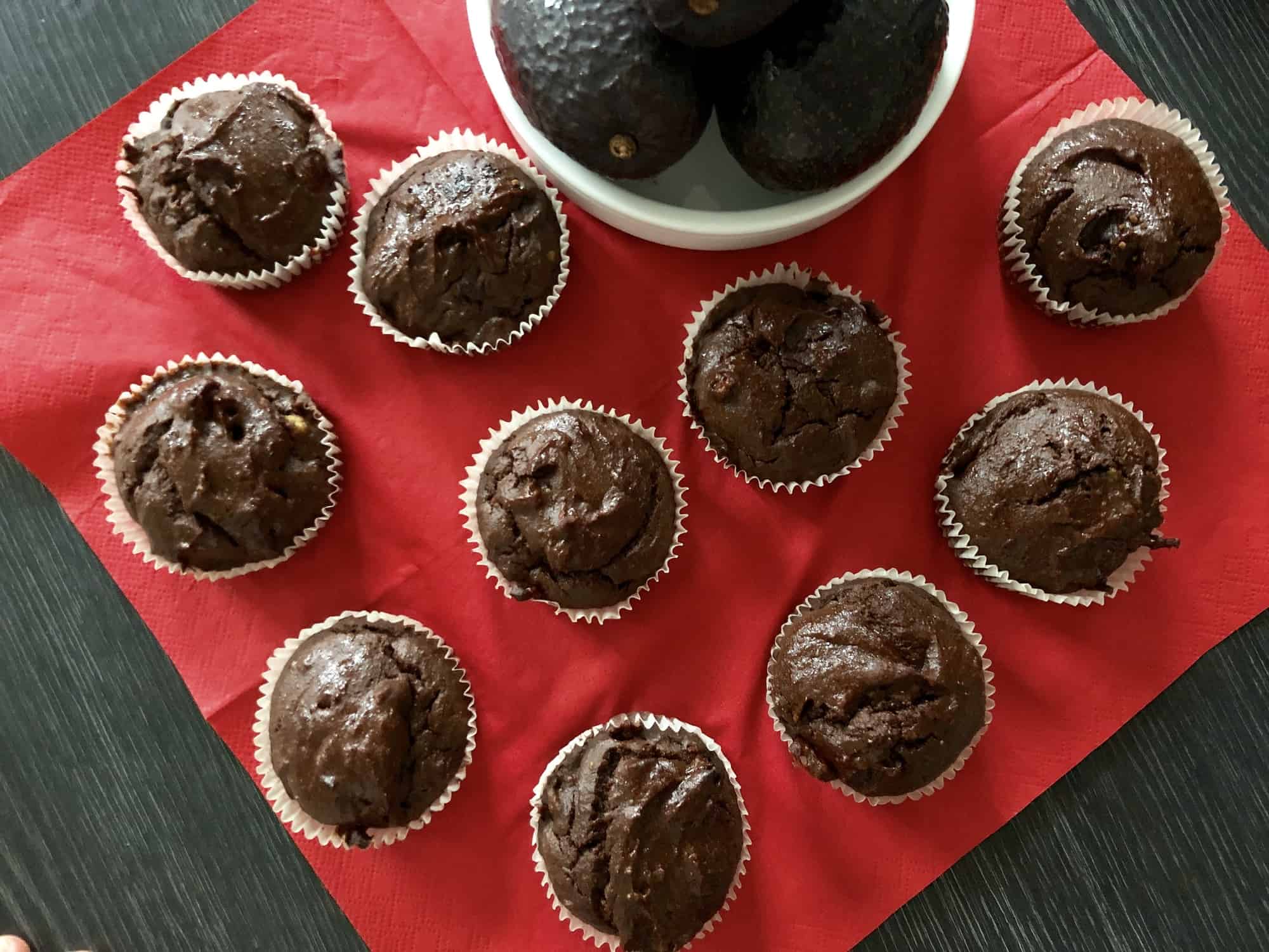 Avocado-Chocolade Cupcakes