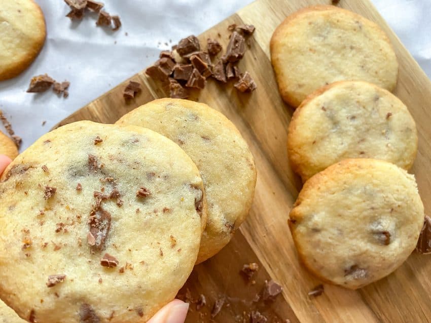 Zandkoekjes met chocoladestukjes