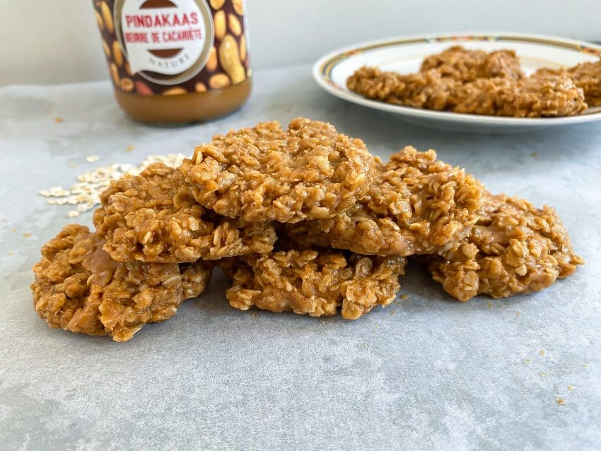 No Bake Pindakaas Koekjes