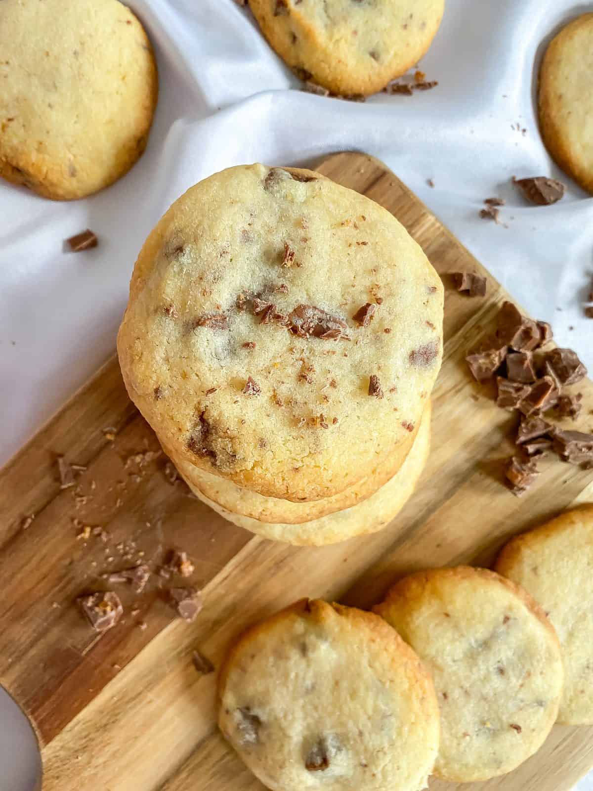 Zandkoekjes met chocoladestukjes