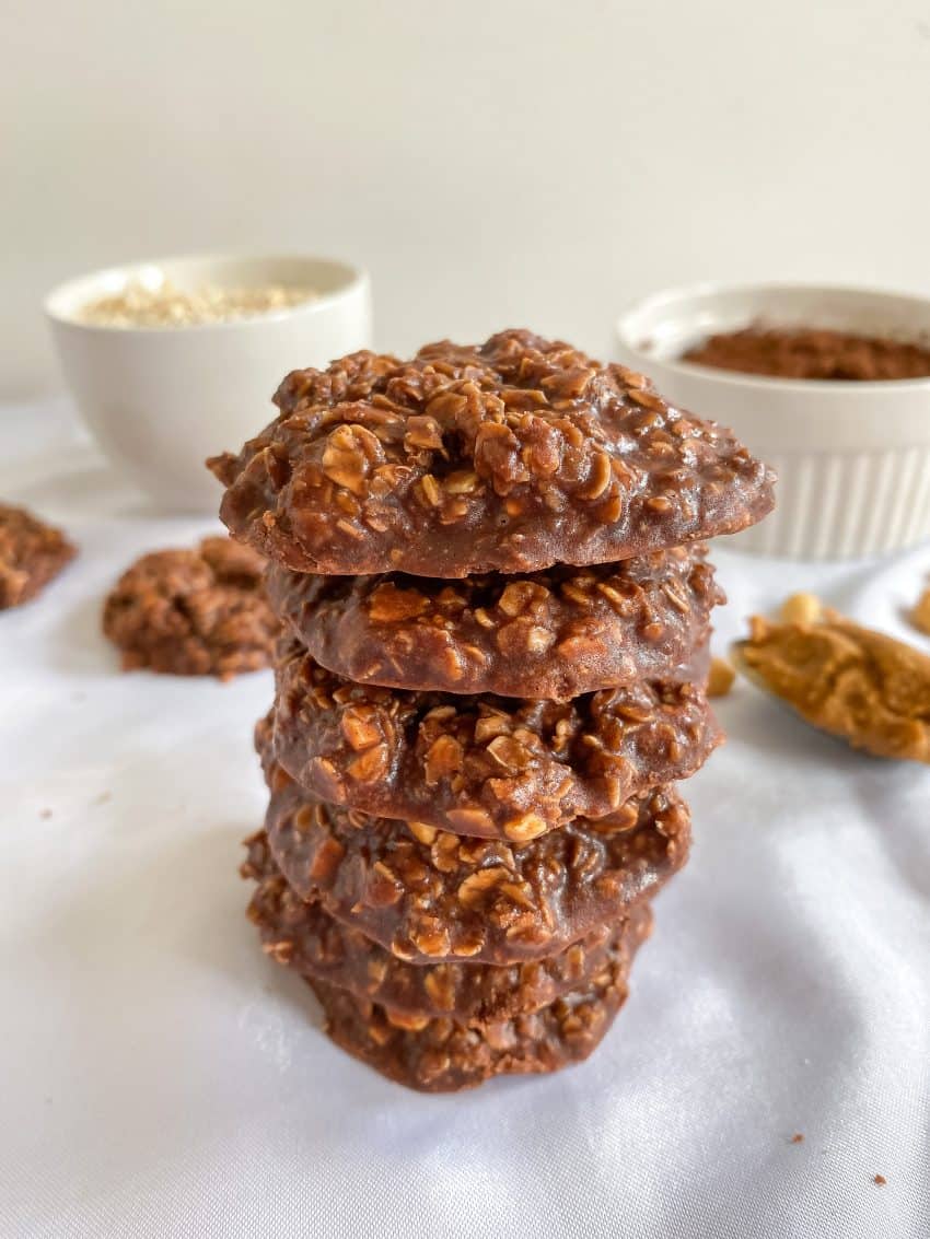 No Bake Pindakaas Chocolade koekjes