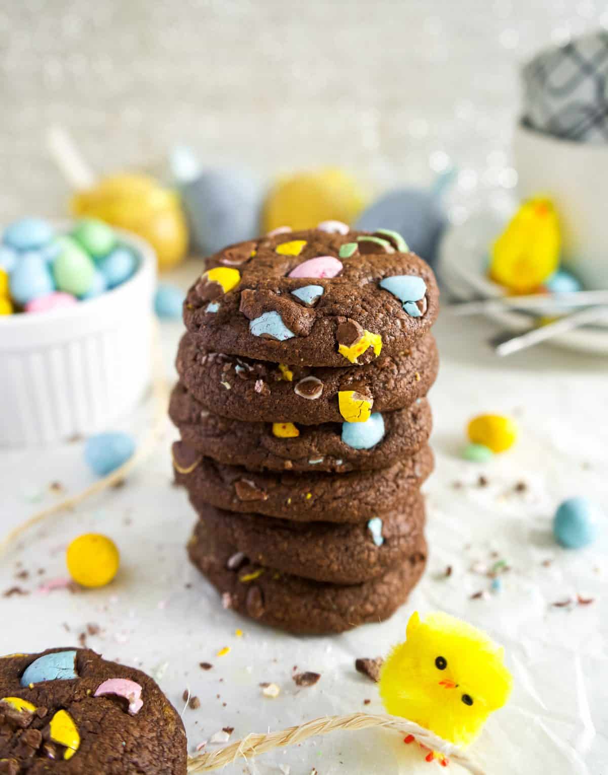 M&M chocoladekoekjes - lekkere paaskoekjes