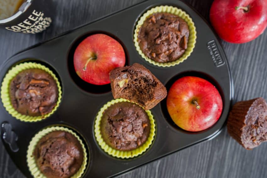 Chocolade Cupcakes met Appel