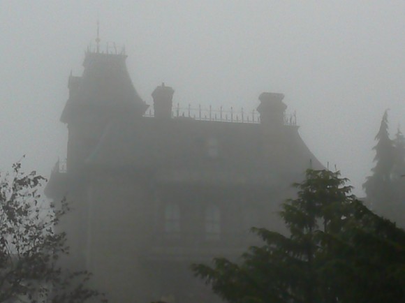 The Phantom Manor in a Foggy Disneyland Paris